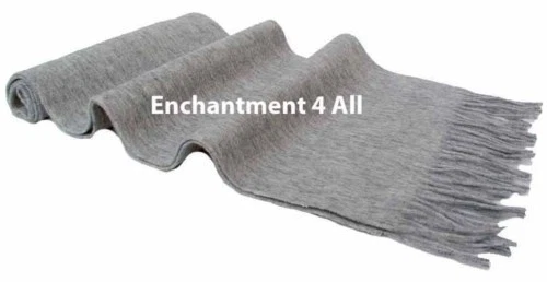 Nuevo Silenciador Bufanda Clásico 100% 2 Capas Cachemira, Gris Lt Foto 3 de 4