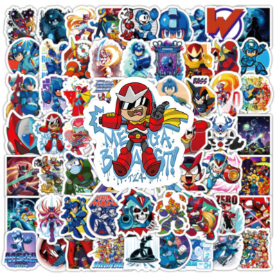 103x Neu Mega Man Spiel Charakter Aufkleber Rockman MMKB Hydro Flask Graffiti Buch