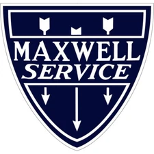 Maxwell Automobile Service DIECUT NEW 28" Tall Sign USA STEEL 6 lbs.