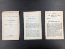 1835-41 Lot Of 3 Rare Senate Speeches Of Future President James Buchanan