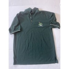 Aruba Vtg Polo Shirt Size Large Green Vacation Island Iguana Tropical