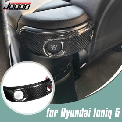 Real Carbon Console USB Charging Port Trim Panel For Hyundai Ioniq 5 N 2022-2025