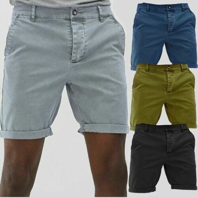 Mens Chino Shorts Twill Cotton Summer 