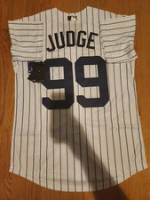 NWT adult customized jersey yankees @99 aaron judge size S-XXXL white away *new