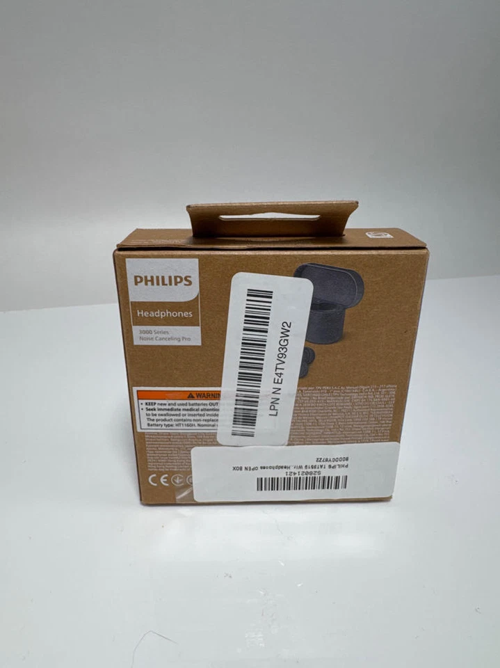 Fones de ouvido sem fio PHILIPS TAT3519, fones de ouvido sem fio verdadeiros CAIXA ABERTA - Imagem 3 de 4