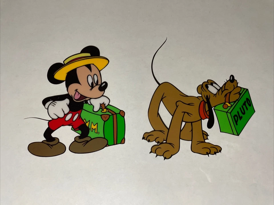 Mickey Mouse Animación Celular Walt Disney Edición Limitada Litografía Arte PLUTO De Colección I22 Foto 3 de 3