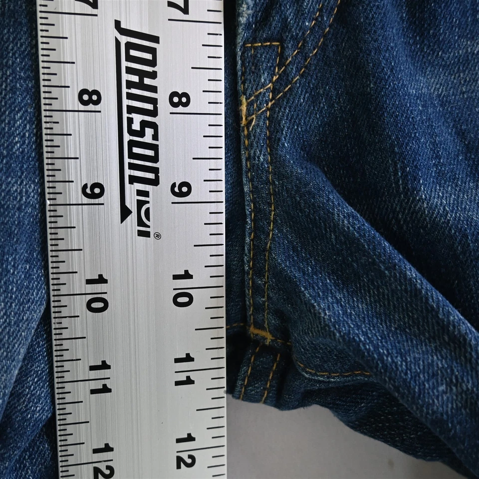 Polo Ralph Lauren 36x30 625 Varick Slim Straight Medium Distressed Denim Jeans - Image 3 of 4