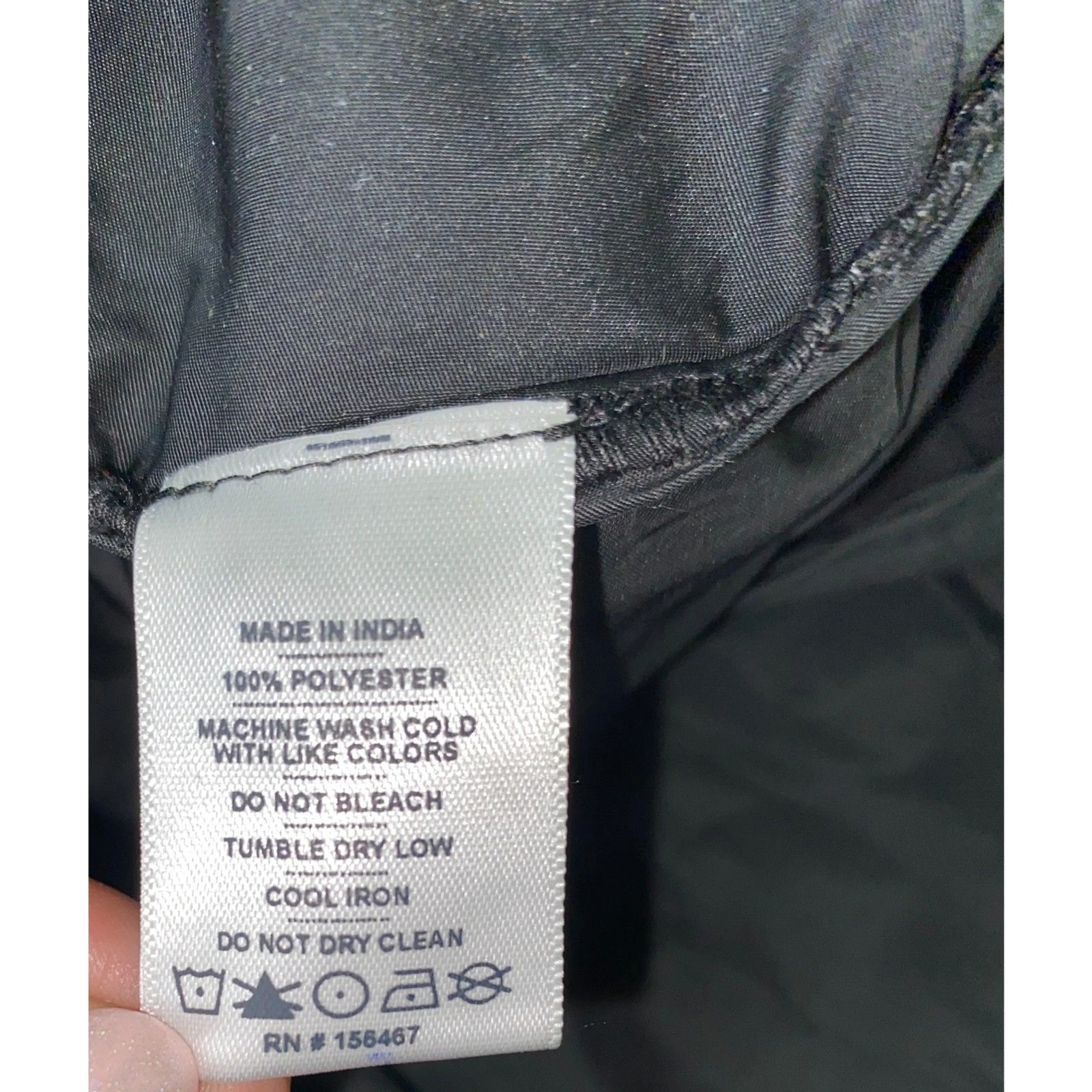 Bearded Goat Mens Large Jacket Black Pockets Full Zip Windbreaker image 5