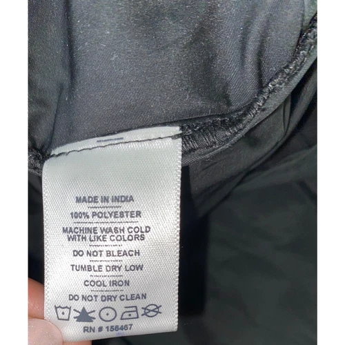 Bearded Goat Mens Large Jacket Black Pockets Full Zip Windbreaker image 5
