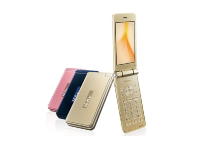 SHARP AQUOS KEITAI SH-01J DOCOMO ANDROID Flip Phone UNLOCKED Gold
