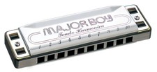 TOMBO MAJOR BOY No.1710 10 Hole Harmonica A A...