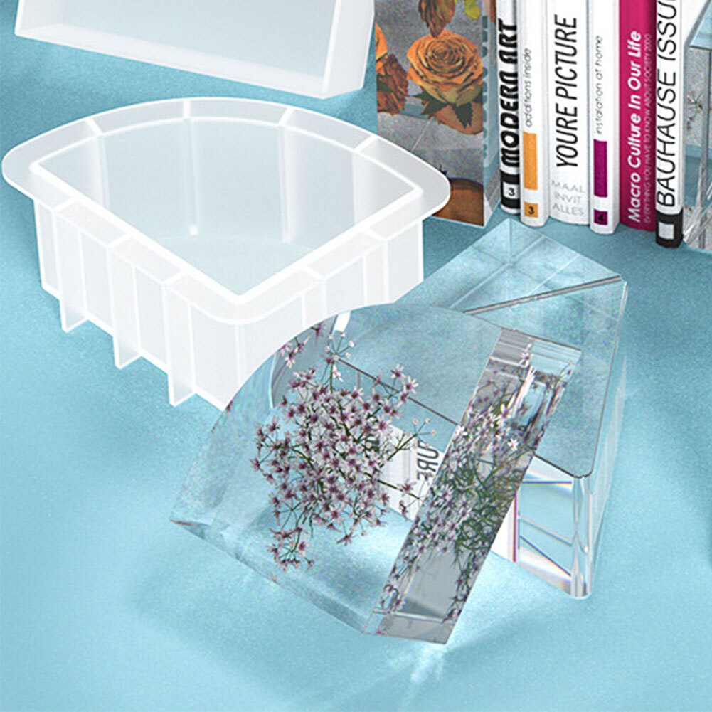 Bookend Resin Mold Gift For Crystal Epoxy Easy Clean Soft Silicone