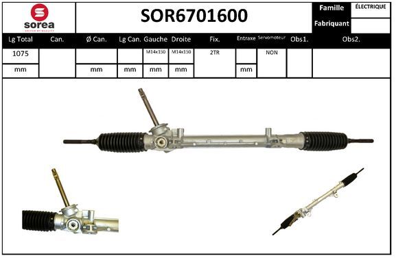 Crémaillère de direction Renault Megane 3 essence diesel boîtier SNRA SOR6701600