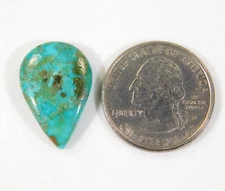 Natural Kingman Pyrite Turquoise Pear Cabochon Gemstone Arizona 12.85 Ct D0=123