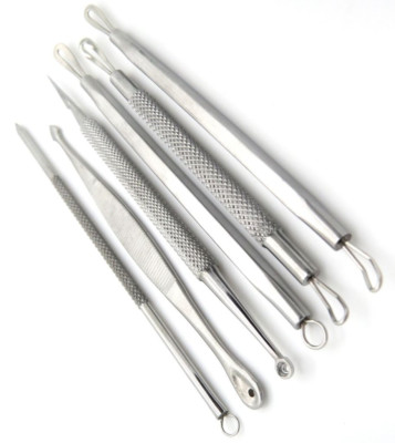 SET OF 6 NEW BLACKHEAD REMOVER TOOLS COMEDONE EXTRACTOR FACIAL CARE ACNE BLEMISH
