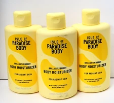 ISLE OF PARADISE BODY BRILLIANTLY BRIGHT BODY MOISTURIZER 9.46 fl oz (Lot of 3)