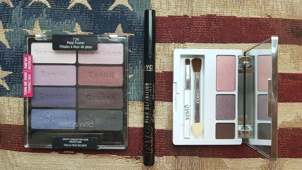 Eyeshadow + Liner trio: CliniqueTrio, Wet n Wild Petal Pusher & NYX Indigo Blue - Image 3 of 4