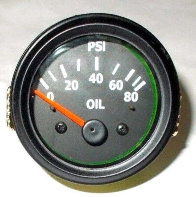 #ad 2quot; 52mm Electrical Oil Pressure Gauge Black Housing $13.86