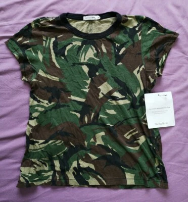 Rag & Bone /Jean Women's Army Green Camouflage T-Shirt Top Size L Large - Used - Image 1 of 4