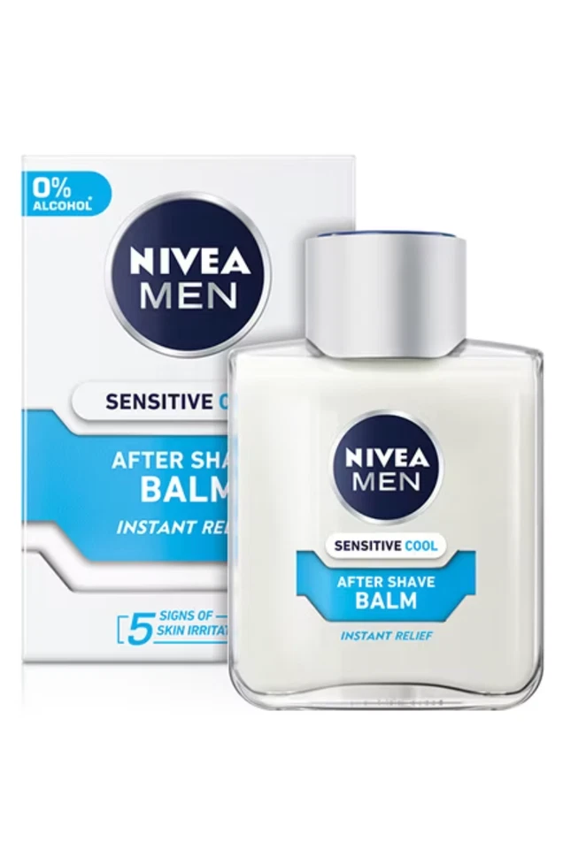 Paquete de 2 bálsamos para después del afeitado NIVEA MEN SENSITIVE COOL 100 ml/3,4 fl oz - piel sensible Foto 2 de 4