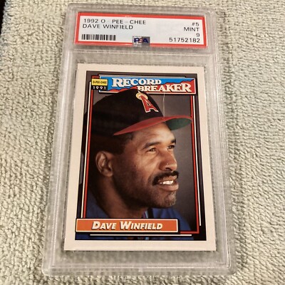 1992 OPC O-Pee-Chee Dave Winfield Record Breaker PSA 9 #5 YANKEES ANGELS HOF
