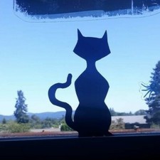 Black cat Halloween window/wall decoration dark, spooky,