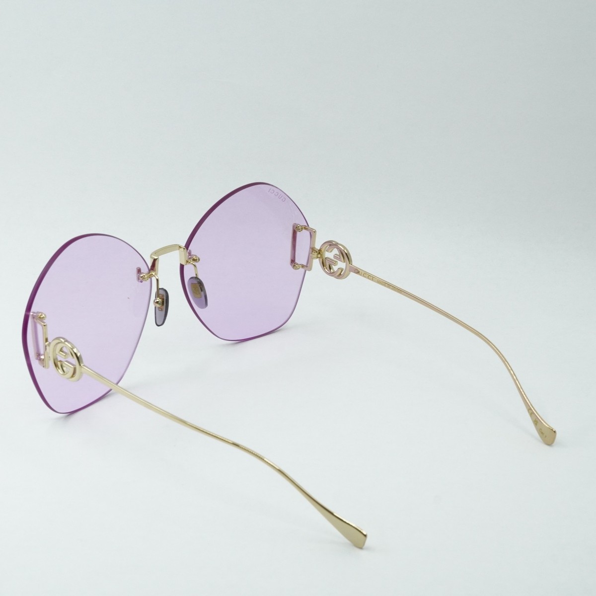GUCCI GG1203S 001 Gold/Violet With Gold Chain 65-16-140 