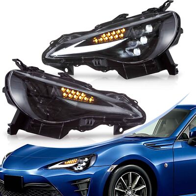 VLAND LED Projector Headlights For 2012-20 Toyota 86/Subaru BRZ/FR-S W/Animation