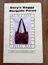 Dory's Raggy Bargello Purse Sewing Pattern Vintage Shabby Raw Edge Quilting