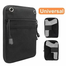 Black Concealed Carry Gun Pouch Pistol Holster Pack Waist Pocket with Belt Loops