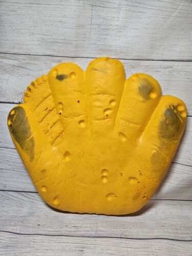 Vtg Cheesehead Foam Baseball Mitt - 15" x 14.5" - 1990s - Wisconsin Baseball