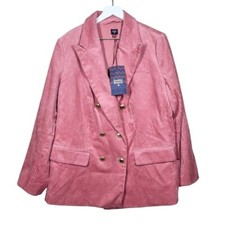 Rowing Blazers Target Pink Corduroy Double Breasted Jacket Blazer Size Xxl Nwt