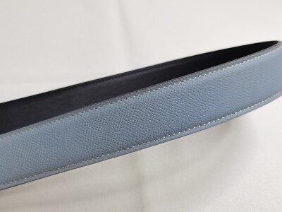 32mm Belt Reversible Leather Luxury Customized Belt Strap Epsom Gris Grey/Black