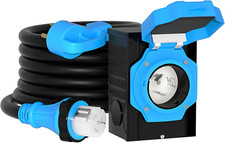 50 Amp Generator Cord and Power Inlet Box, 25FT 50 Amp Generator Cord, NEMA 14-5