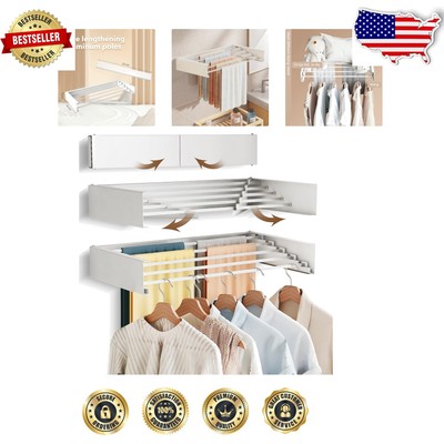 Space-Saving Stainless Steel Wall Drying Rack - Stylish 31.5'' Laundry Essential