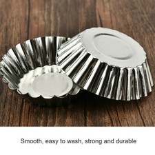10/20/30/40Pcs Egg Tart Mould Tinplate Mold Cupcake Durable Baking DIY Tool