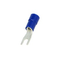 10X Bm 00208 Gabelkabelschuh M3 Ø: 3,2Mm 1,5-2,5Mm2 Klemmverbindung Blau Bm Grou
