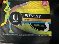 U by Kotex Fitness Pantiliners, Light Absorbency, Regular, Unscented, 80 Count