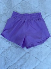 Xersion Girls Purple Running Shorts S 7/8 Quick-Dri Athletic Lined Activewear