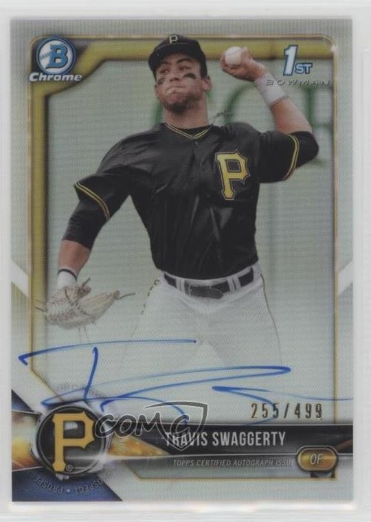 2018 Bowman Draft Chrome Pick Refractor /499 Travis Swaggerty #CDA-TS Auto 0z8v