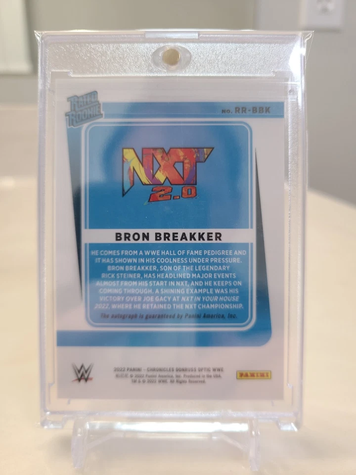 2022 Panini Chronicles WWE - Donruss Optic Rated Rookie Signatures Bron Breakker - Image 2 of 2