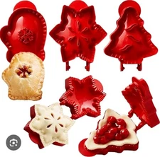 Fox Valley Traders Holiday Hand Pie Molds - Chef's Pride Tree, Star & Mitten NEW