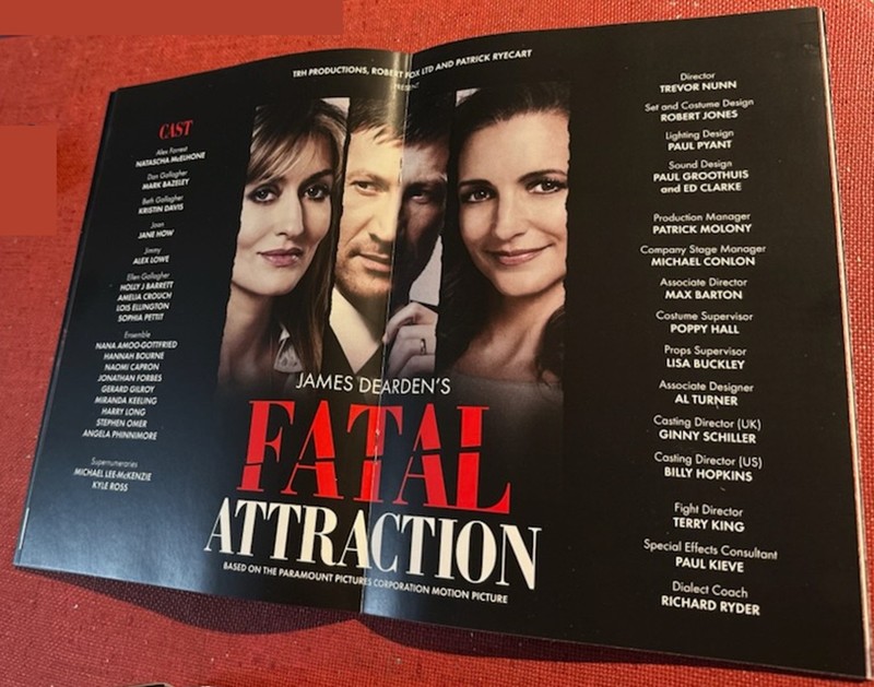 2014 World Premiere Theatre Royal Haymarket UK Fatal Attraction Kristin Davis