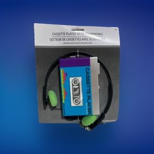 Walkman Portable Cassette Player Headphones Set Holloween Cosplay Costume NEW