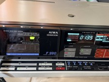 Raro-Vintage Aiwa AD-F990U Stereo Cassette Deck non testato venduto così com'è (parti)