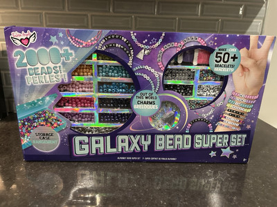 NEW Galaxy 2000+ Beads SuperSet w/Storage Case & Charms -Makes 50+ Bracelets!