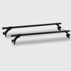 120cm Universal Rain Gutter Car Roof Rack Cross Bars Black Adjustable Brackets M