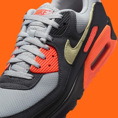 Nike Air Max 90 Light Smoke Grey Limelight Hyper Crimson  display picture 3