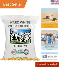 Brand Certified Glyphosate Residue Free  Hard White Wheat Berries  25 LBS ...