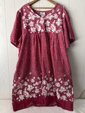 Vintage Anthony Richards Nightgown Muumuu Kaftan House Dress 3X Polka Dot Floral